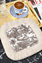 Classic French Style Tasseled Presentation Napkin - Vintage Country Rustic Coaster Presentation Tissue - 2