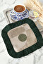Elegant Geometric Fringed Presentation Decoration Handkerchief - Natural Bohemian Khaki Beige Green Edge Coffee Napkin - 5
