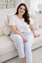 Large Size Women's Viscose Fabric Combed Cotton Battal Single Pajama Bottom 14 Pink01 - 2
