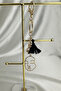 Clover Safety Pin Detail Female Figure Bag Accessory Keychain - 4