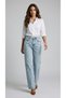 Women's Super High Waist Straight Jean Denim Pants - 2