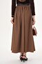 Women's Belt Detailed Tencel Long Skirt 260338 - - 5