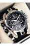 Sports Men's Wristwatch, Functions Active, Black Silicone Cord, in Stylish Box +Bracelet - 2