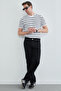 Striped Crew Neck Knitwear T-Shirt - 5