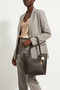 Bernelle Women's Shoulder Bag with Brown Charm Accessory