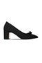 Portiy Women's Gold Buckle Detailed Heeled Shoes 4364