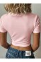 Women's California Bear Printed Crew Neck Slim Crop Tshirt - 5