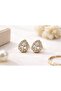 Mini Drop Zircon Stone Steel Earrings – Rose Gold - 3