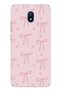 Redmi 8A Compatible Pink Heart Bow Printed Silicone Case