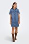 Onllisa Women's Denim Dress Short Sleeve Casual - 6