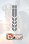 Motorcycle Fender Stripe Sticker 35X6 cm – Vehicle – Motor – Laptop - Helmet Sticker