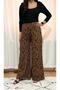 Women's Cotton Palazzo Trousers with Elastic Waist - 3