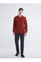 Lcwaikiki Classic Brown Crew Neck Men's Sweatshirt - 2
