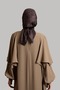 Cape Sleeve Dress Ferace - Mink - 8