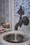 Engraved Perlatör Wall Mounted Hammam Kurna Ottoman Faucet Antique Black