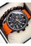 Sports Men's Wristwatch, Functions Active, Orange Silicone Cord, in Stylish Box +Bracelet
