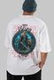 Freyr Back Printed White Oversize T-Shirt Men's Women's Cotton Crew Neck T-Shirt - 6