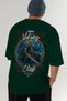 Tyr Back Printed Green Oversize T-Shirt Men's Women's Cotton Crew Neck T-Shirt - 7