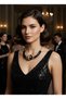 Black Gold Ball Detailed Modern Necklace – Stylish Evening Dress & Event Women's Designer Choker Necklace - 7