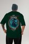Hel Back Printed Green Oversize T-Shirt Men Women Cotton Crew Neck T-Shirt