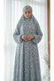 Floral Printed Namazi/Islamic prayer Dress with Integrated Matching Khimar