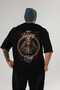 Freya Back Printed Black Oversize T-Shirt Men's Women's Cotton Crew Neck T-Shirt