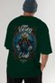 Freyja Back Printed Green Oversize T-Shirt Men's Women's Cotton Crew Neck T-Shirt - 7