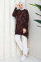 Women's Brush Patterned Silk Kupra Tunic - 3