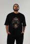Odin 3 Front Printed Black Oversize T-Shirt Men Women Cotton Crew Neck T-Shirt - 6