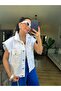 Women's Stone Detailed Denim Vest