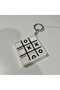 Movable Xox Game Keychain - Stress-Relieving Fun Tic Tac Toe Brain Teaser - Bag and Key Ornament - 5