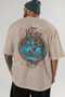 Yggdrasil Back Printed Beige Oversize T-Shirt Men Women Cotton Crew Neck T-Shirt - 5