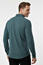 Green Slim Fit Knitted Fabric Lycra Men's Shirt – Breathable, Flexible, and Modern Design 2602604 - 4
