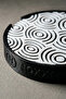 Set of 6 White Modern Geometric Coasters - Furniture Protector with Special Stand 10 cm - 3