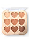 9-Piece Heart Eyeshadow Palette Warm Nude Tone Matte Glitter Pigmented Professional Eyeshadow Set