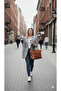 Vegan Leather Large Size Shoulder Bag with Belt Detail