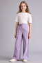 100% Cotton Wide Leg Gabardine Trousers for Girls G0607A826Sm - 2