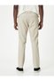 Basic Woven Trousers with 5 Pockets and Buttons - 4