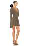 Women's Khaki Flounce Ruffle Lined No-Show Mini Dress - 2