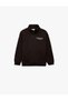 Long Sleeve Hooded Half Zipper Stand Collar Sweatshirt