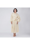Cream Cotton Poplin Full-Length Dress