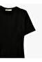 Off-Shoulder Short Sleeve Crew Neck T-Shirt Dress - 5