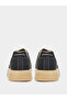 Black Lace Up Classic Court Sneakers - 4