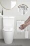 Sapphire Adhesive Toilet Brush Holder and Trash Can Set White 2-Piece Bathroom Set - 3