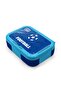 Kids Navy Cobalt Blue Football Patterned Stainless Steel Lunch Box 39204 - 2