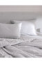 Valenza Double Cotton Pcs Jacquard Bed Sheet Pcs Duvet Cover Set - Gray - 6