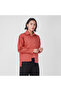 Burnt Orange Cotton Poplin Asymmetric Shirt