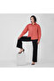 Burnt Orange Cotton Poplin Asymmetric Shirt - 2