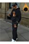 Women's Printed Sweatshirt - Sweatpants 2-Piece Set Oversized Fit 3 Yarns 70