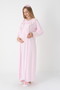 Maternity Nightgown Long Sleeve Lace Collar Breastfeeding Feature m L XL XXL 3XL 4XL - 6